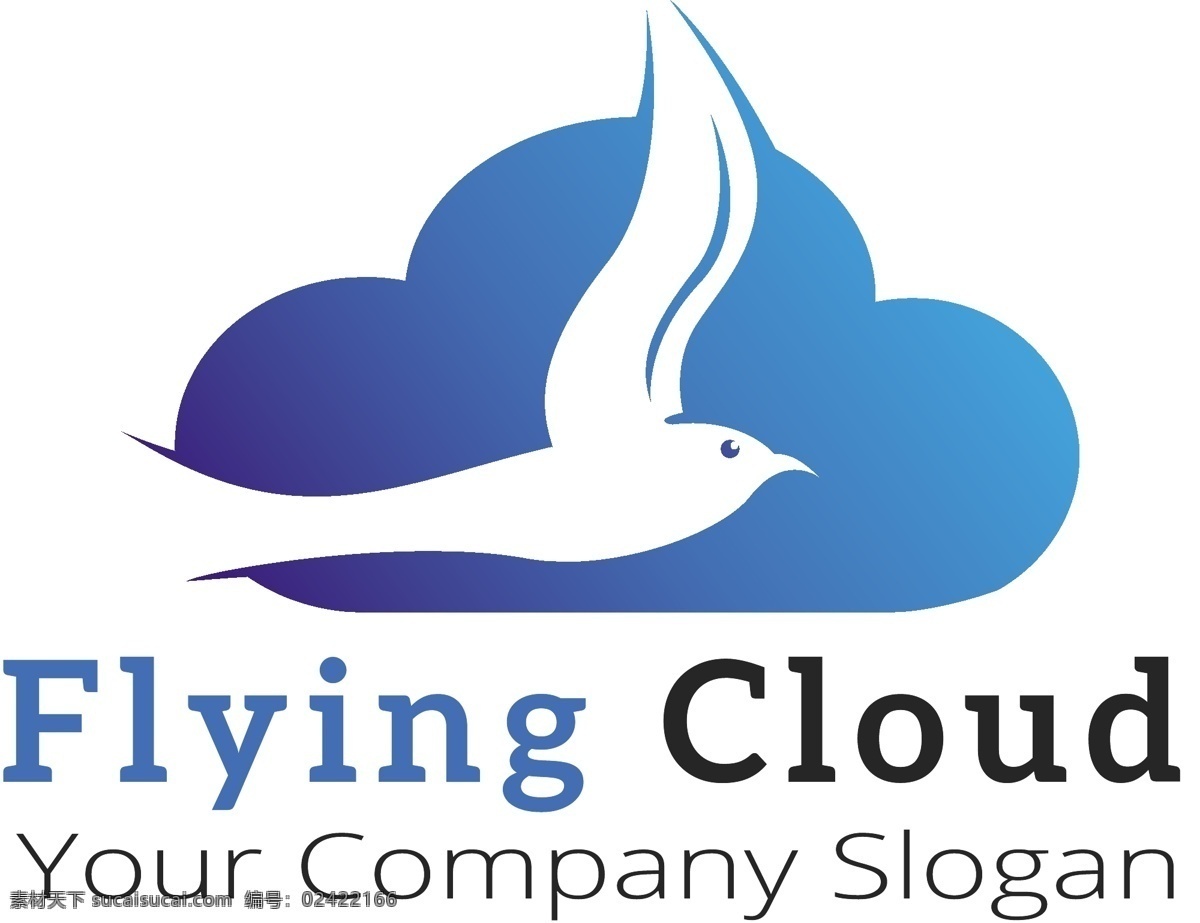 一个 云和 只 鸟 标志 标识 业务 云 营销 形状 企业 公司 品牌 现代 企业标识 品牌标识 公司标识