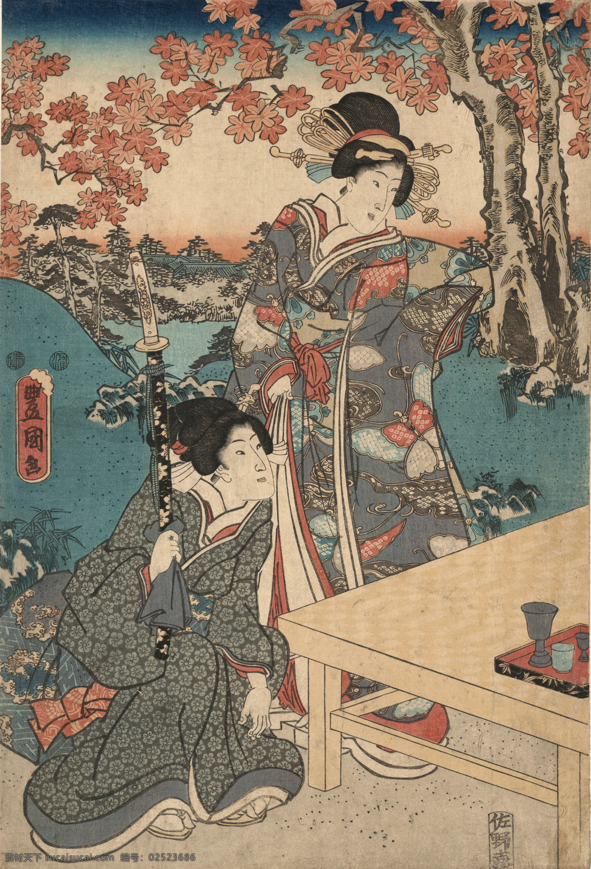 浮世绘装饰画 日本 日式 浮世绘 装饰画 壁画 手绘 日本浮世绘 绘画书法 精品插画 文化艺术 传统文化