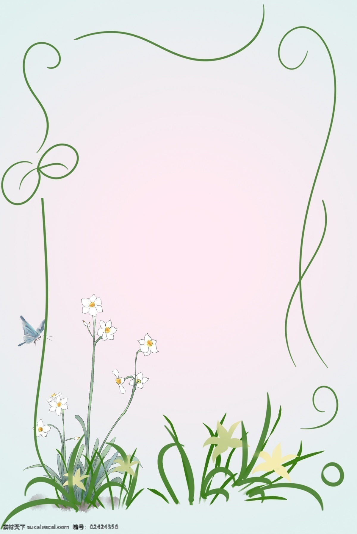 花花花卉背景 唯美 玫瑰 清新 简约 质感 纹理 手绘