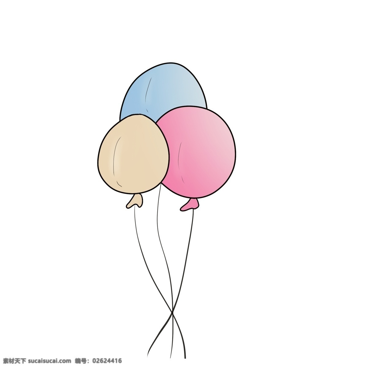 气球 原创 手绘 风 简约 小 清新 元素 图 小清新 生日 节假日