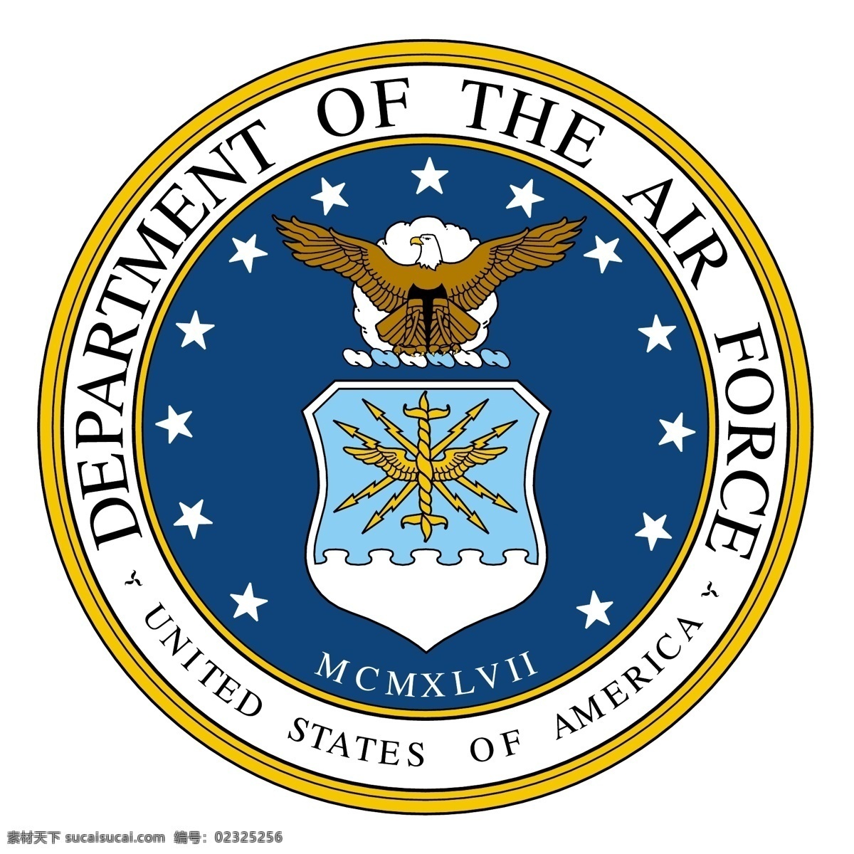 美国空军部 矢量标志下载 免费矢量标识 商标 品牌标识 标识 矢量 免费 品牌 公司 白色