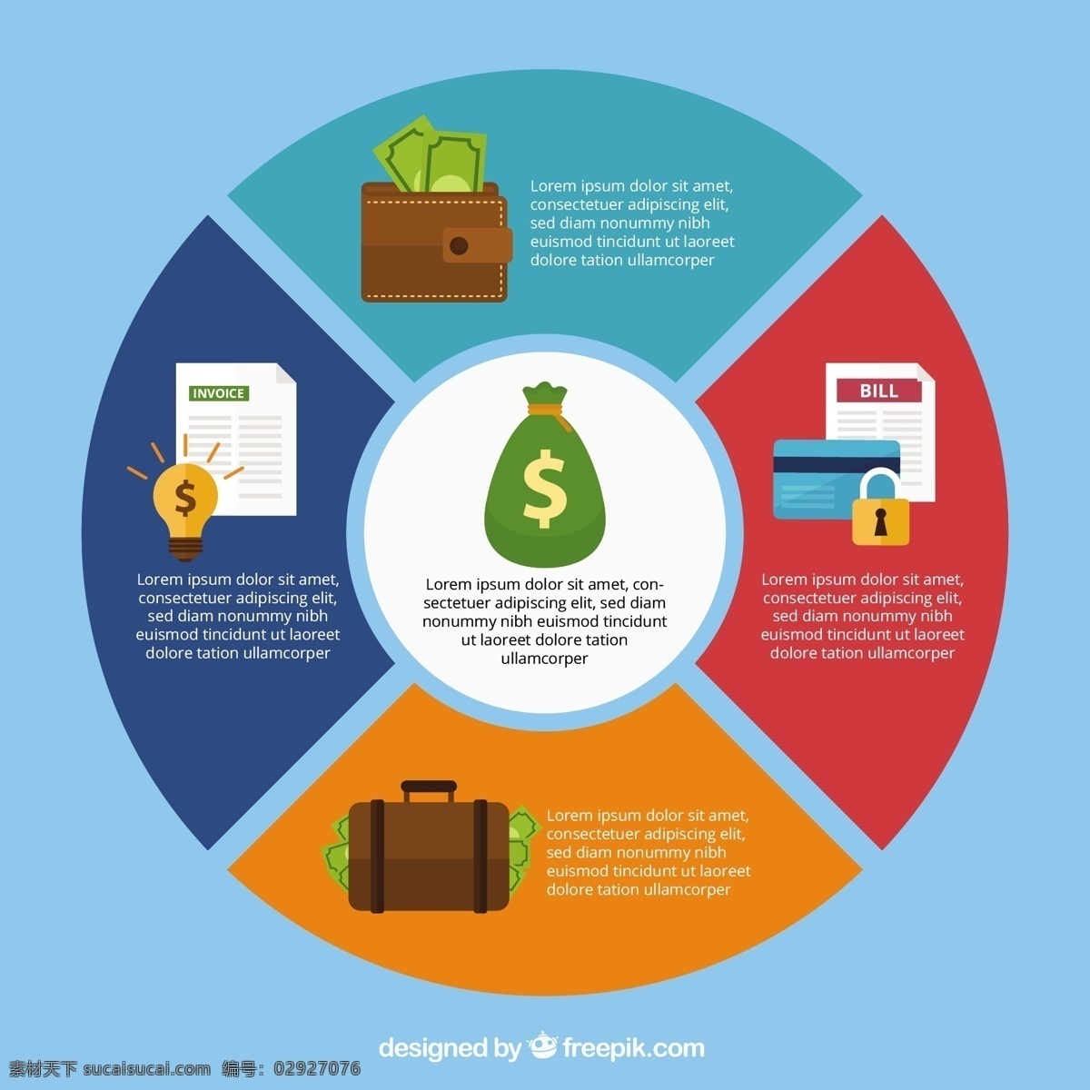 钱 infography 元素 循环 图表 模板 世界 图 流程 信息图表模板 数据 金融 要素 银行 信息 硬币 图形 增长 美元 信息图形