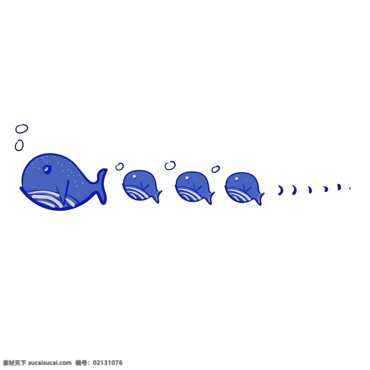 小鱼 分割线 手绘 插画 小鱼分割线 动物分割线 海洋生物 蓝色的分割线 漂亮的分割线 分割线插画