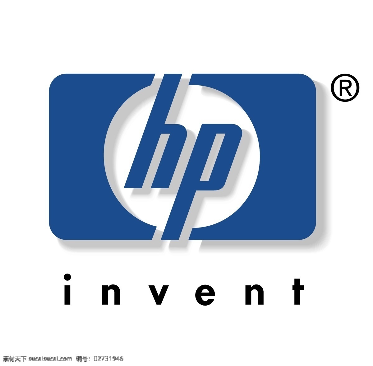 惠普 logo logo设计 蓝色 h p invent 矢量图