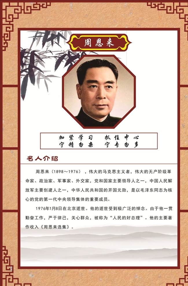 名人名言 介绍 周恩来 周总理 名言警句 名人名言展板 学校名人名言 名人名言版面 名人名言文化 名人警句 名人名言海报 名人名言素材 名人名言挂画 名人名言模板 名人名言挂图 小学名人名言 中学名人名言 名人名言语录 中国名人名言 名人名言警句 名人名言格言 学校展板 校园文化