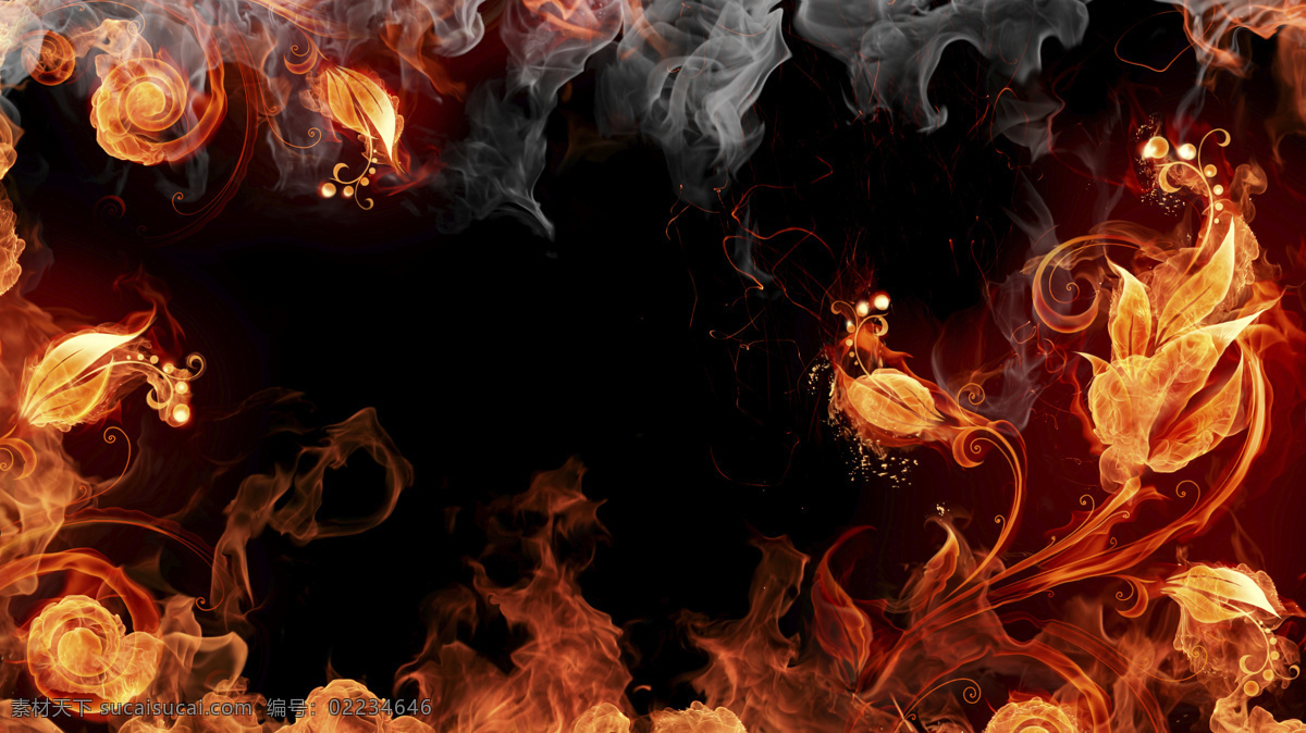火焰免费下载 火焰 烟 叶子 风景 生活 旅游餐饮