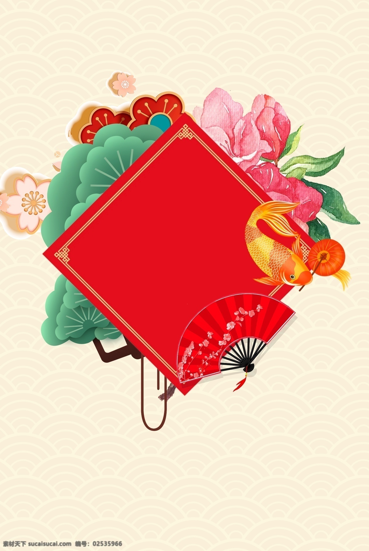 文艺 小清 新中国 风 新年 签 背景 海报 小清新 中国风 新年签 古典底纹 新年花卉 祥云 中国结 春节背景 新年海报
