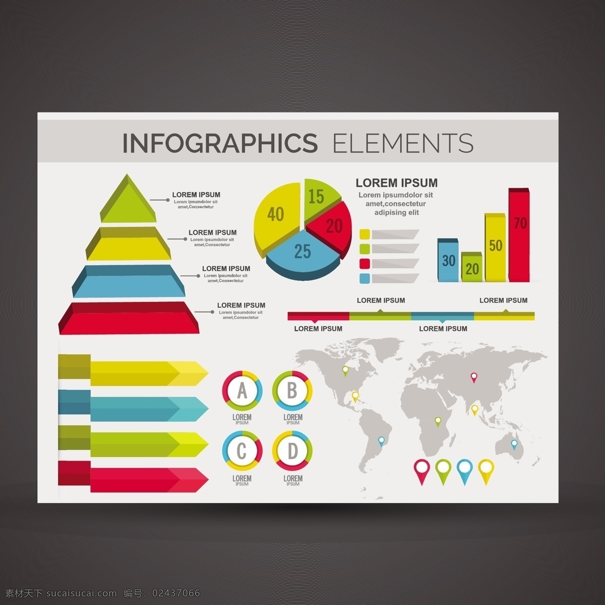 丰富多彩 图表 元素 分类 业务 模板 几何 图形 营销 色彩 3d 图吧 过程中 信息图表元素 图表模板 数据 信息 信息元素