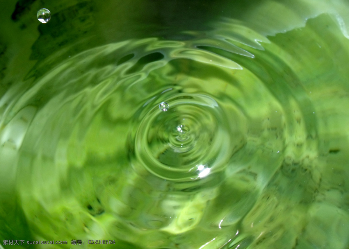 水波 波纹 滴水 水 绿色 漩涡 水滴 自然景观