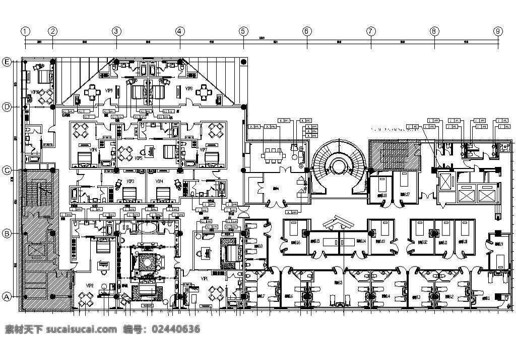 科技 风 会所 综合 平面图 室内设计 室内装饰 餐饮 装修 科技风 cad 工装