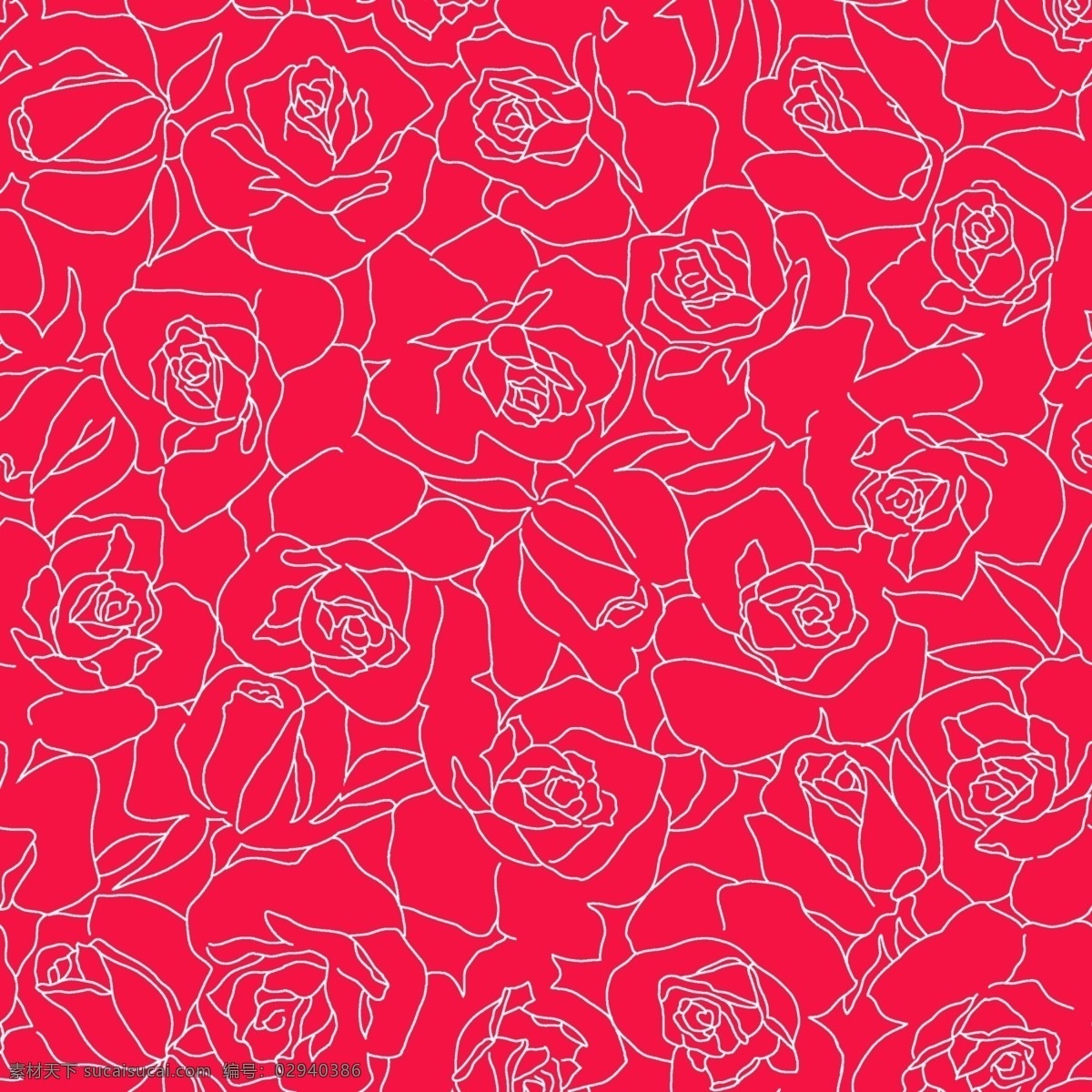 红 底线 花朵 底纹 背景 红底线 花朵底纹 花朵背景 线描花朵 红底 线描 花卉 分层