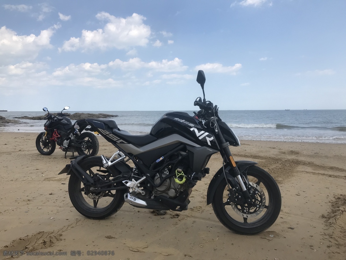 nk摩托车 摩托车 街车 春风摩托 海边 摩托写真