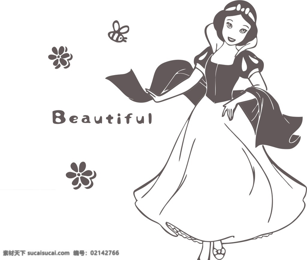 白雪公主 公主 女孩 beautiful 白雪 小矮人 文化艺术 绘画书法