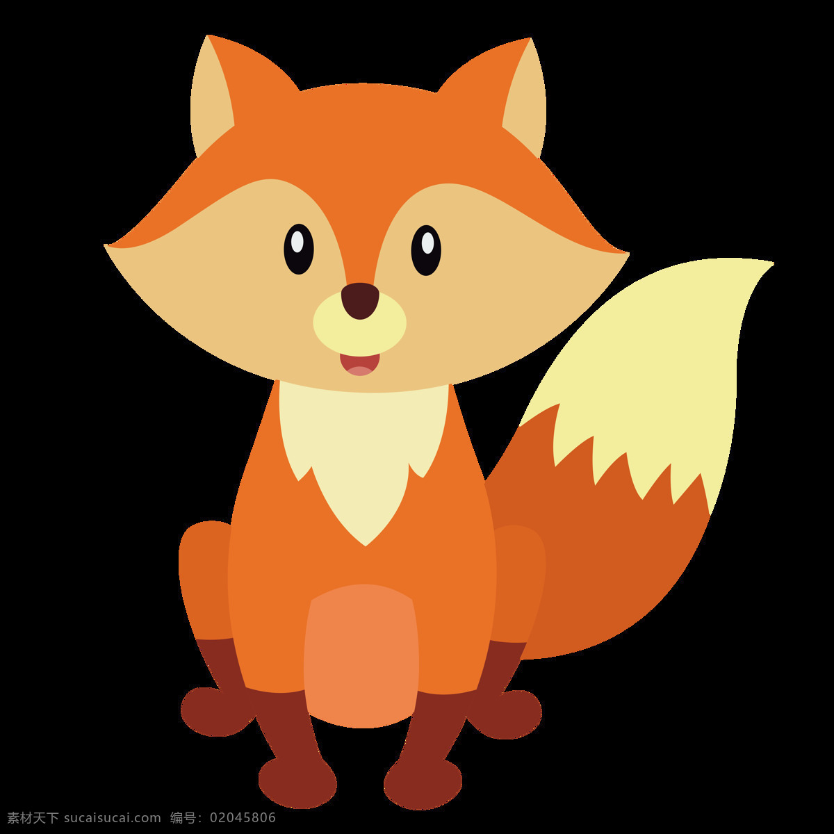 透明底狐狸 狐狸 卡通狐狸 动物 卡通 狐狸剪影 png图片