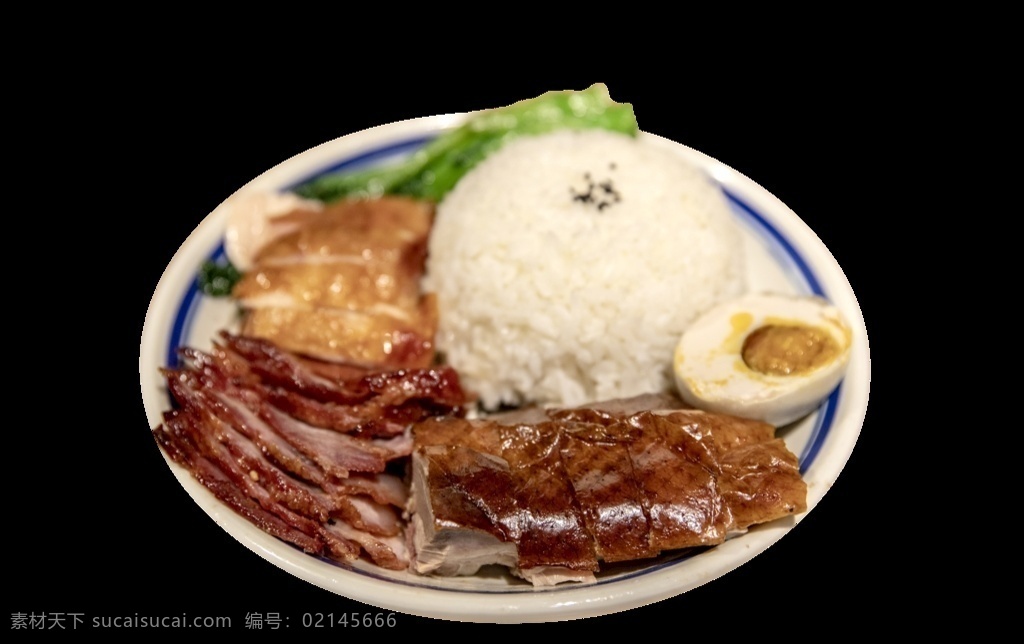 烧鸭 烧鸡 叉 烧饭 烧鸭烧鸡 叉烧饭 三拼饭 盖饭 快餐饭 盖浇饭 美食 食物 分层