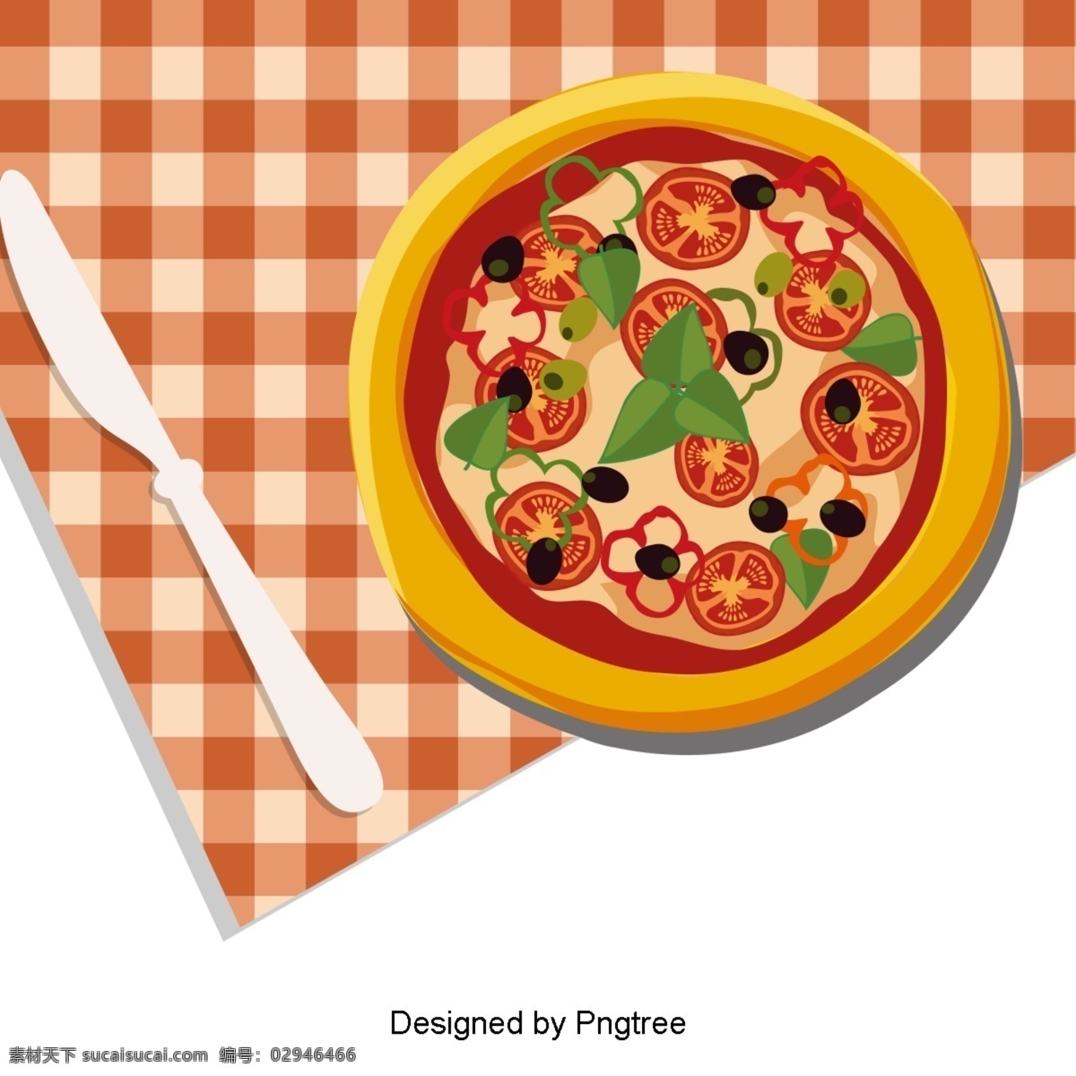漂亮 的卡 通 可爱 手绘 美味 西餐 比萨饼 外卖 卡通 创意 食物 披萨 塔克