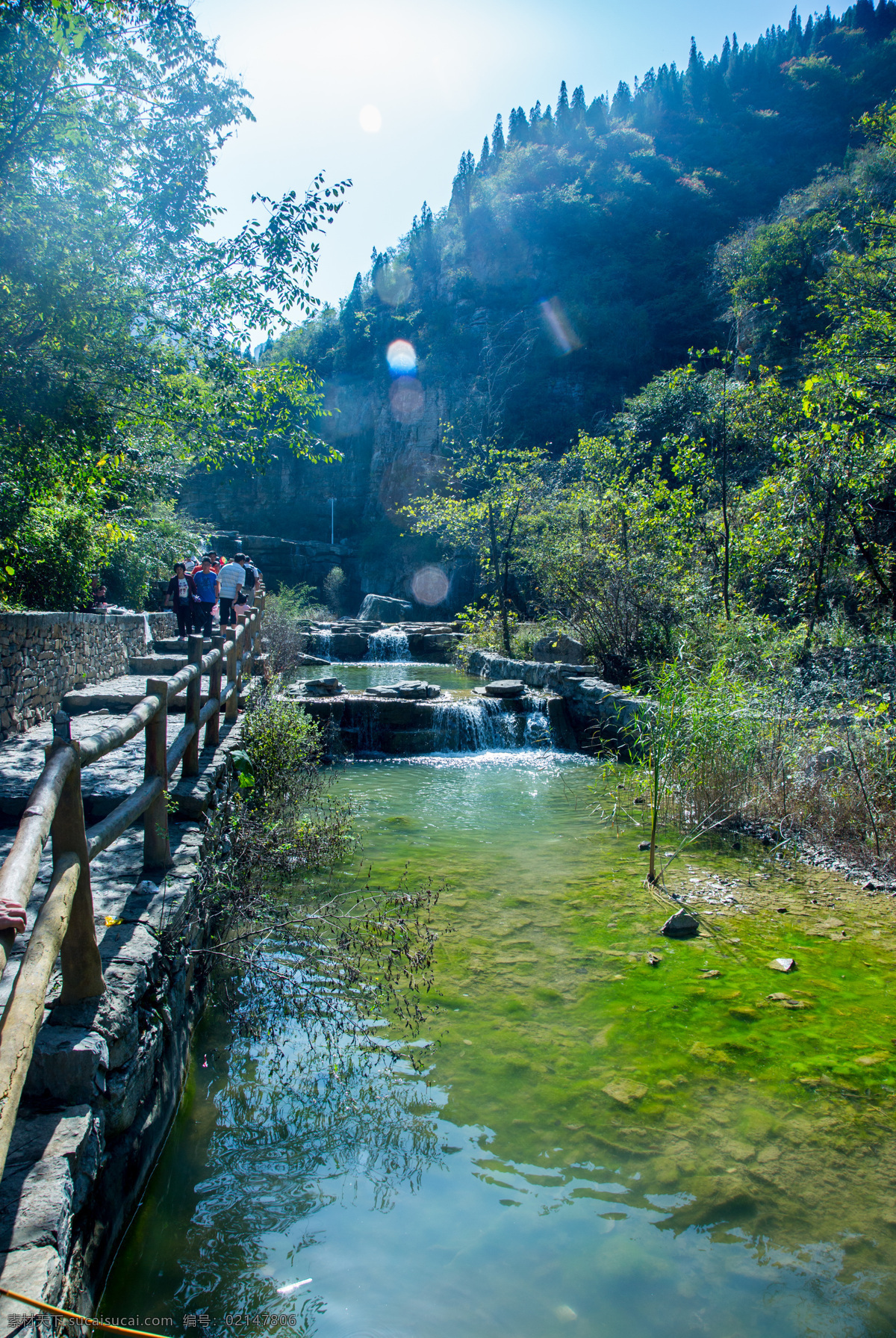 黄花溪山水 山水 旅游区 风景区 树木 小溪 黄花溪 森林 水 瀑布 栅栏 清水 青山流水 青山绿水 蓝天 夏天 高清照片 自然景观 自然风景