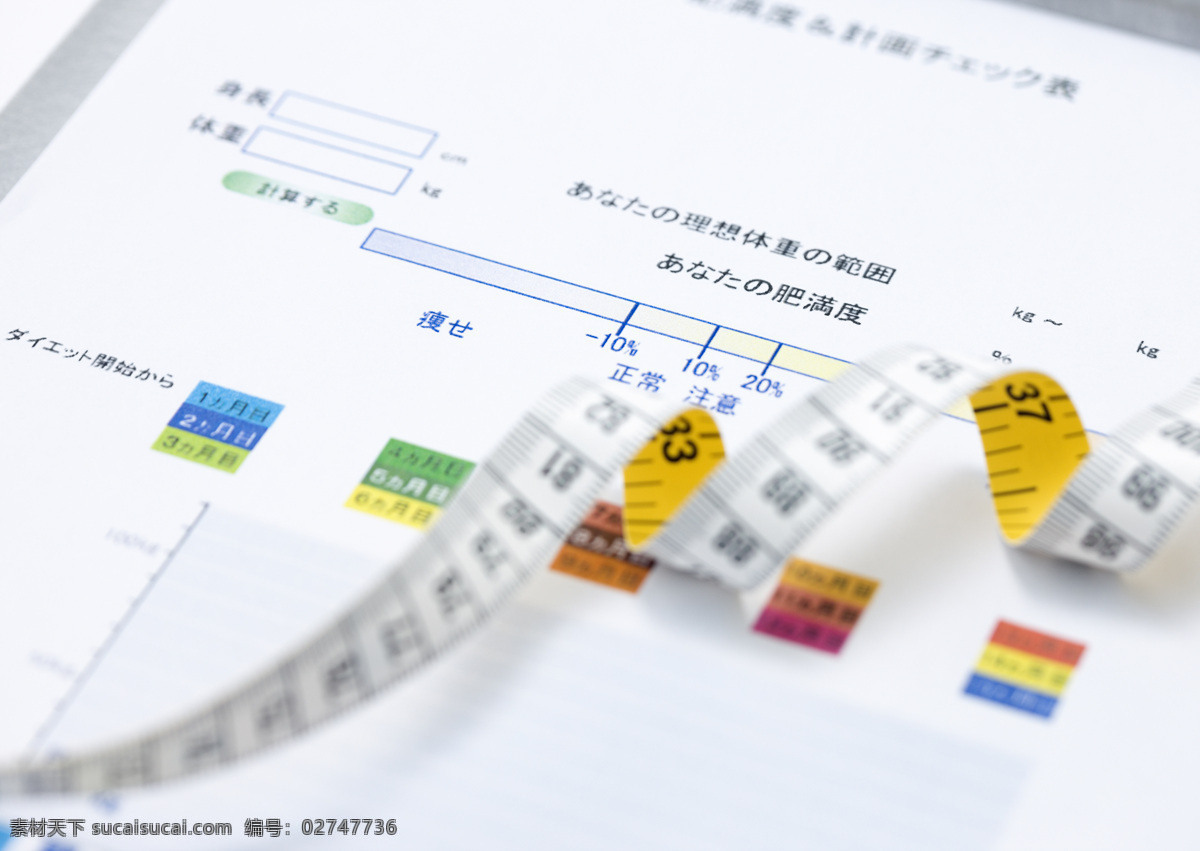 健康生活 健康体检表 体检尺 人物图库 日常生活 摄影图库 人物