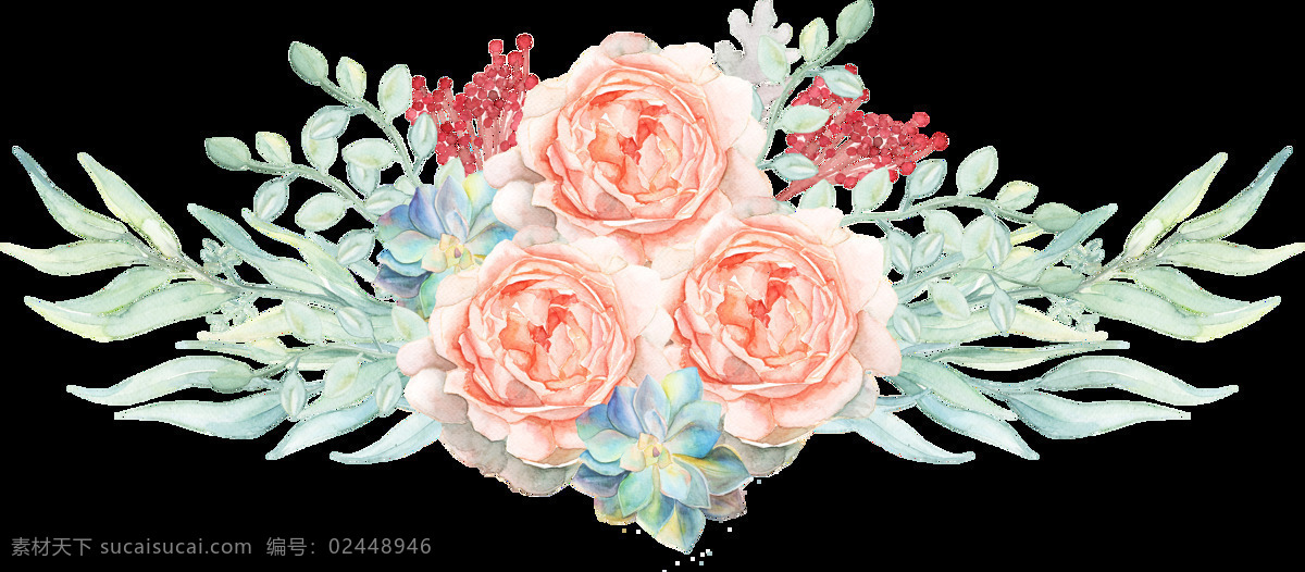 肉色 花蕊 卡通 透明 花束 彩色 透明素材 免扣素材 装饰图案