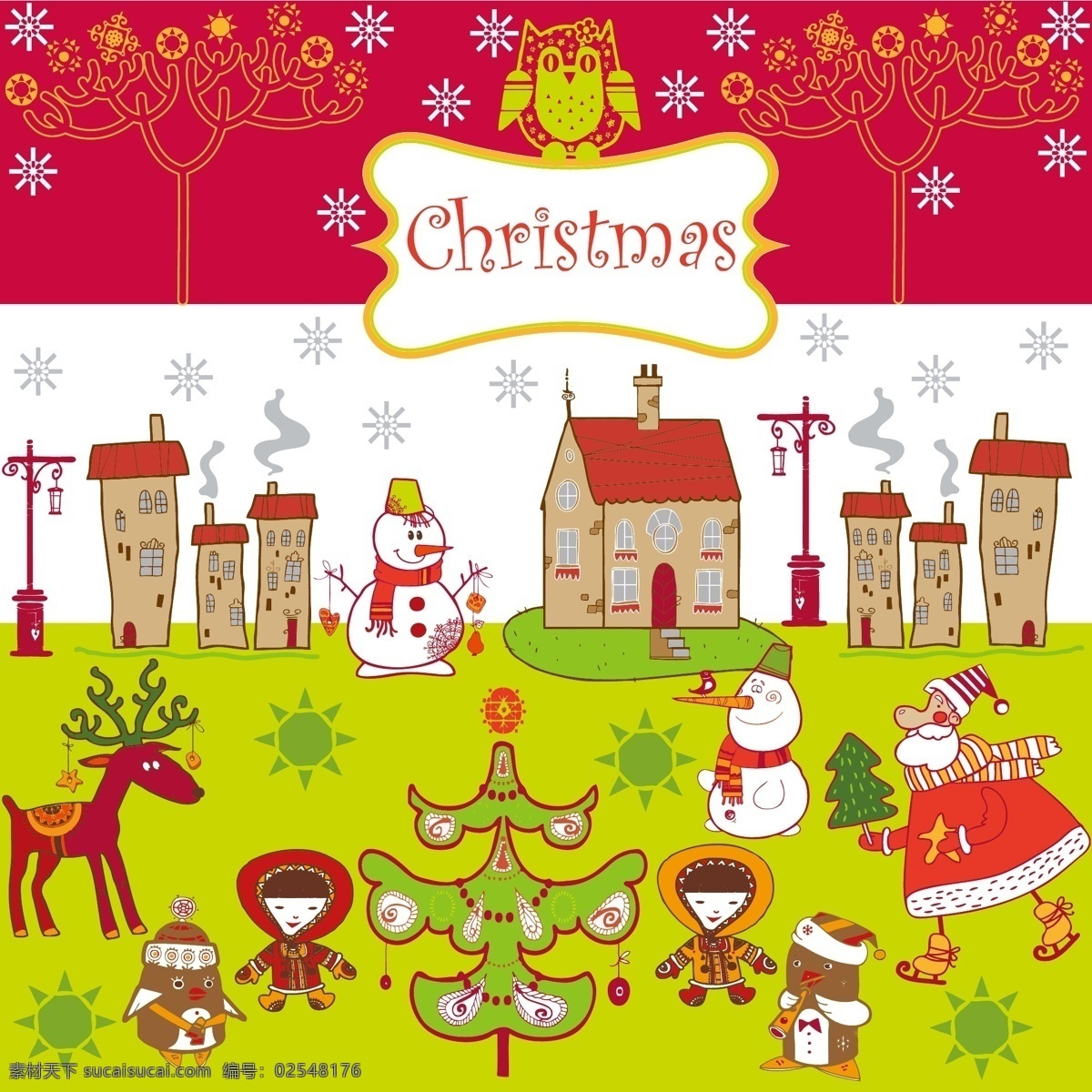 小 动物 圣诞节 小动物 过圣诞节 雪人 麋鹿 圣诞树 圣诞节素材 底纹边框 背景底纹