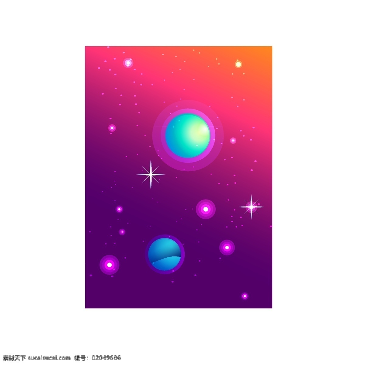 背景 星空 矢量 卡通 元素