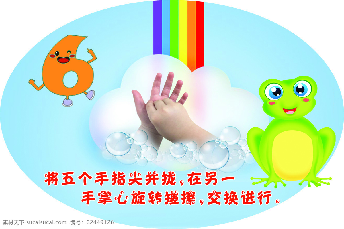 七步洗手法 漂亮的背景 边框 手 数字