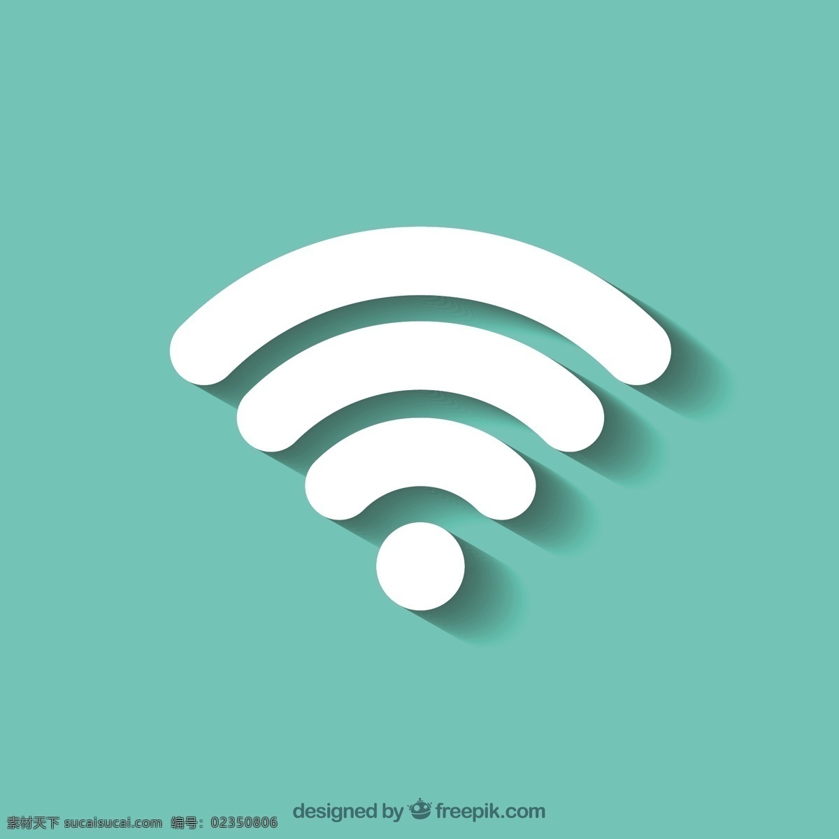 手绘 wifi 图标 绿色 背景 wifi图标 绿色背景