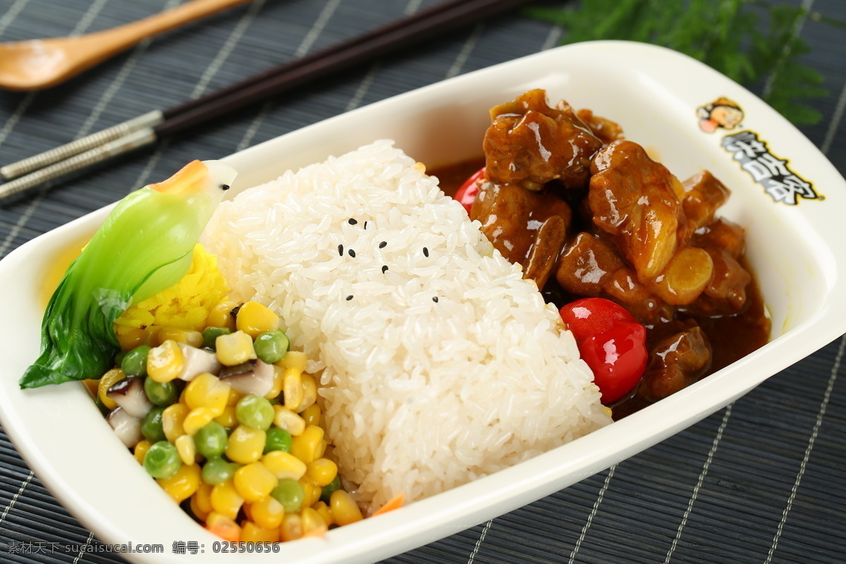 排骨饭 香辣排骨饭 排骨 红烧排骨 仓促排骨 餐饮美食 传统美食