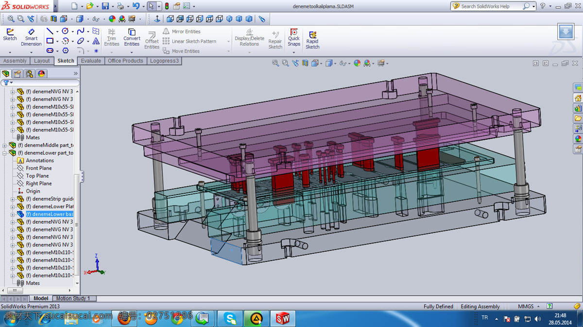 级 进 模 金属 进步 模具 纸张 solidworks 3d模型素材 其他3d模型