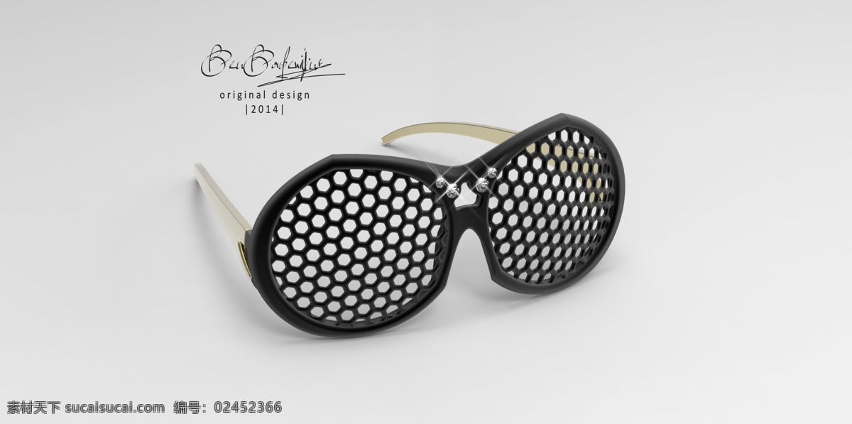 太阳镜 昆虫 眼睛 宝石 眼镜 3d模型素材 3d打印模型