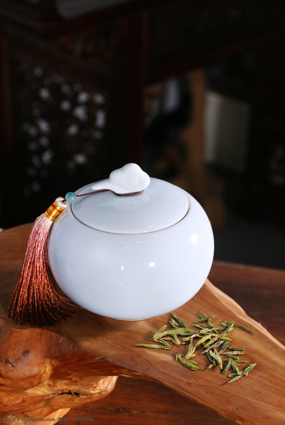 茶叶茶器摄影 绿茶 西湖龙井 陶瓷瓶 餐饮美食 传统美食