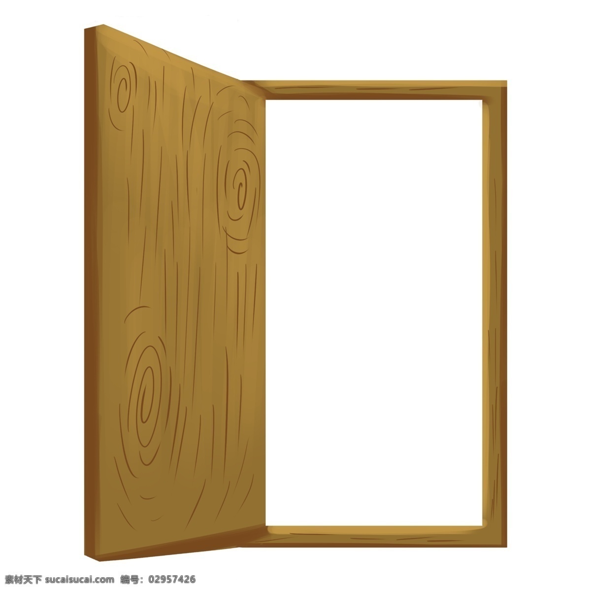 木质 房门 卡通 插画 木质的房门 卡通插画 木质插画 木质产品 木材 木块 木头 好看的房门