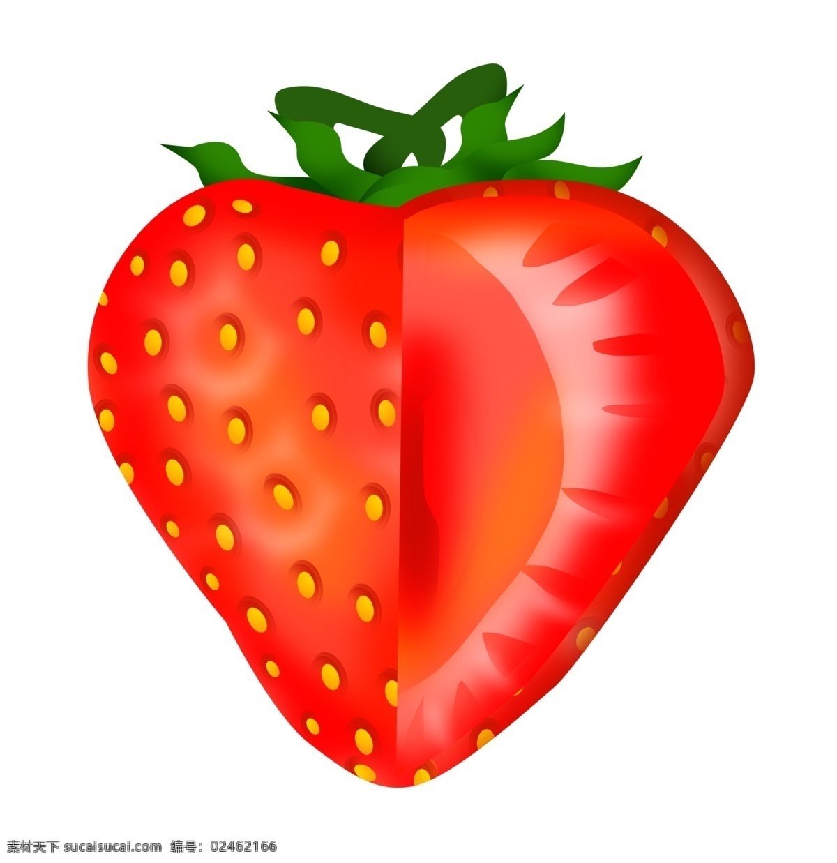 创意 红色 草莓 插画 创意红色草莓 手绘草莓 卡通草莓插画 仿真的草莓 草莓水果 美味