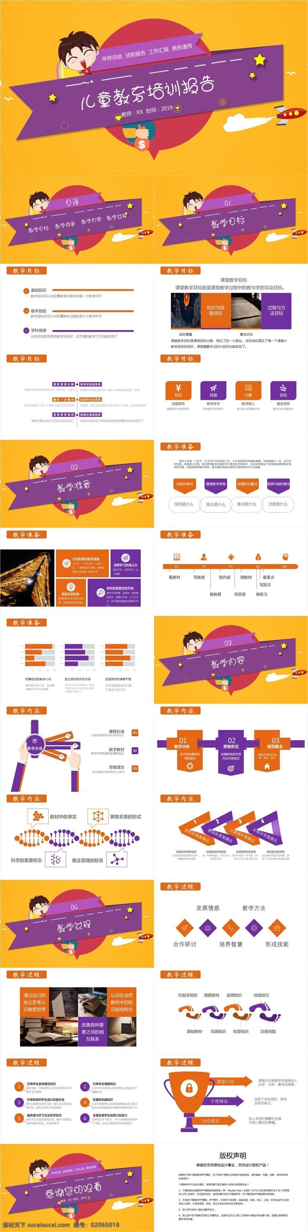 卡通 儿童 教育培训 工作报告 模板 范本 报告 儿童教育 教书育人 课堂气氛 培训工作 师生关系