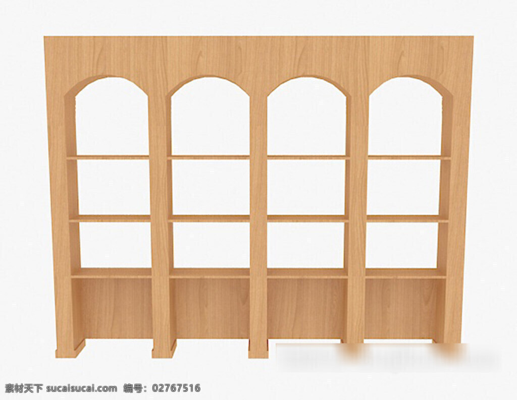 实木 简单 书柜 3d 模型 3d模型下载 3dmax 现代风格模型 黄色模型 白色