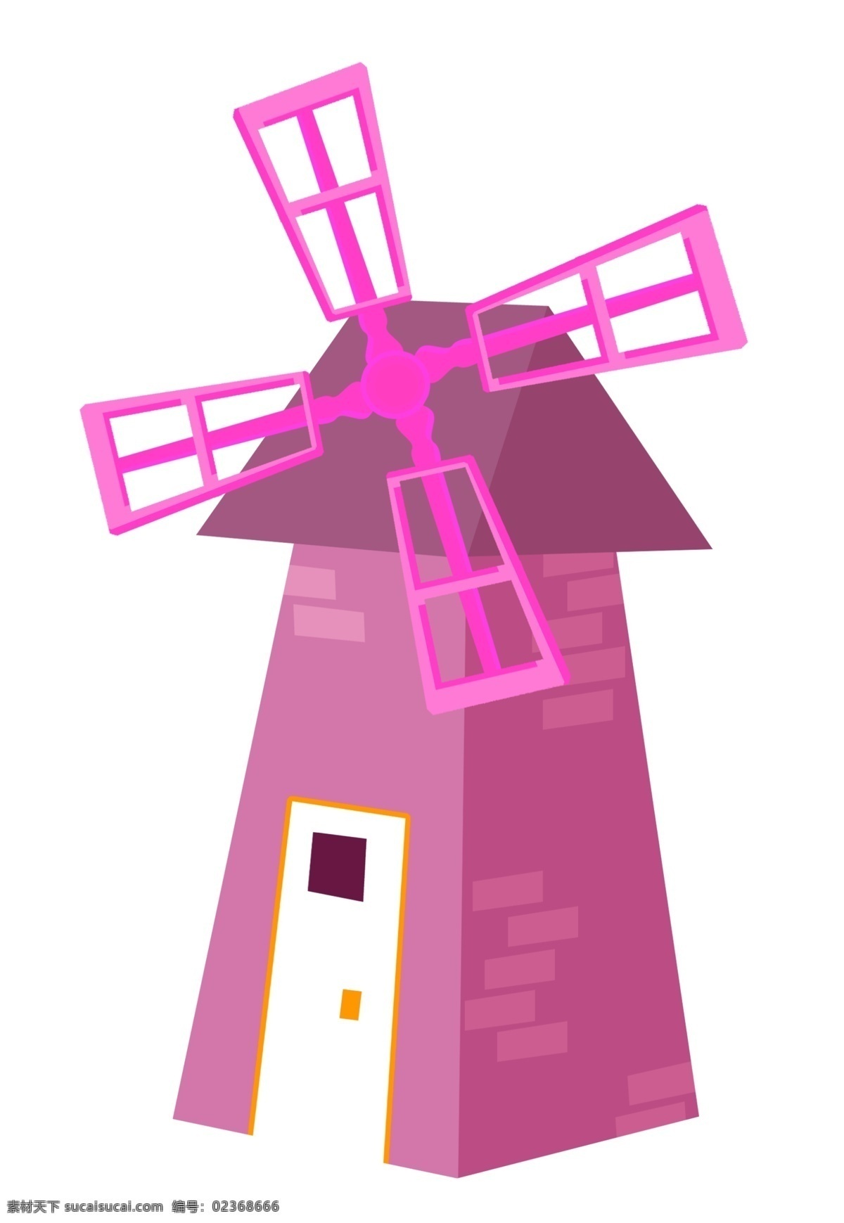 立体 风车 装饰 插画 紫色的风车 漂亮的风车 风车装饰 风车建筑 风车插画 立体风车 木头风车
