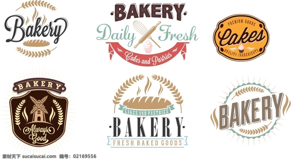 卡通 动漫 面包标志 面包店图标 面包logo