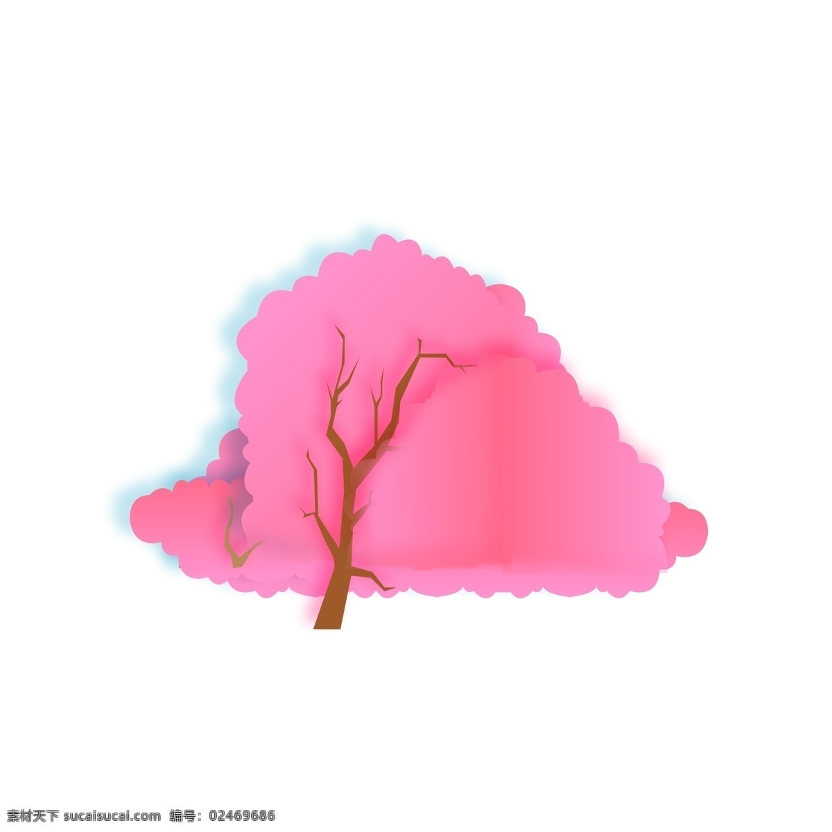 春天 花树 免 抠 粉色 树 装饰