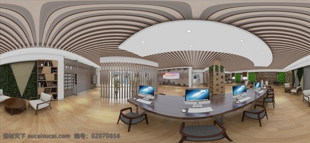党群 服务中心 图书室 活动中心 党群服务中心 排练室 现代风格 植物背景 3d设计 室内模型 max