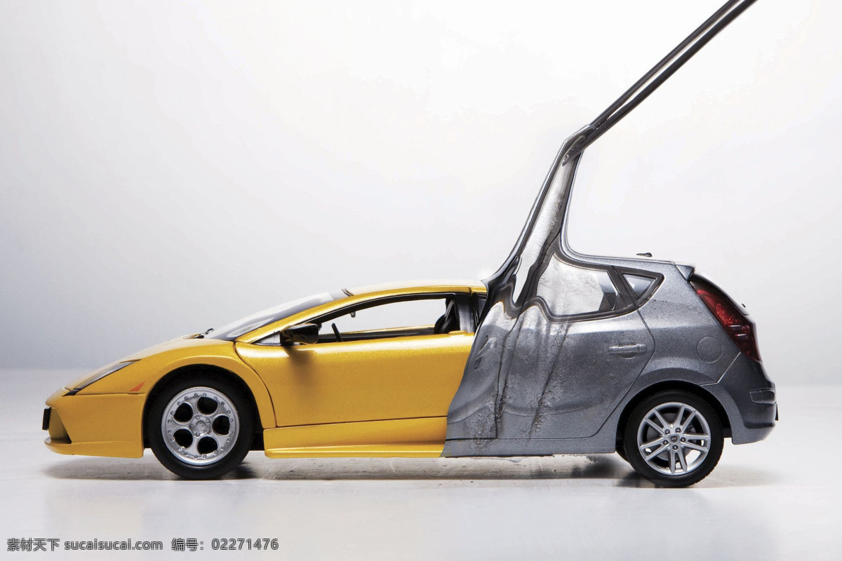创意 黄色 交通工具 汽车 现代科技 银色 创 意图 设计素材 模板下载 汽车创意图 psd源文件