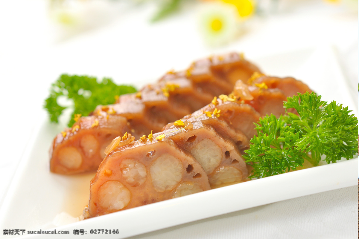 桂花糖藕 藕片 桂花 糯米 传统美食 餐饮美食 中餐