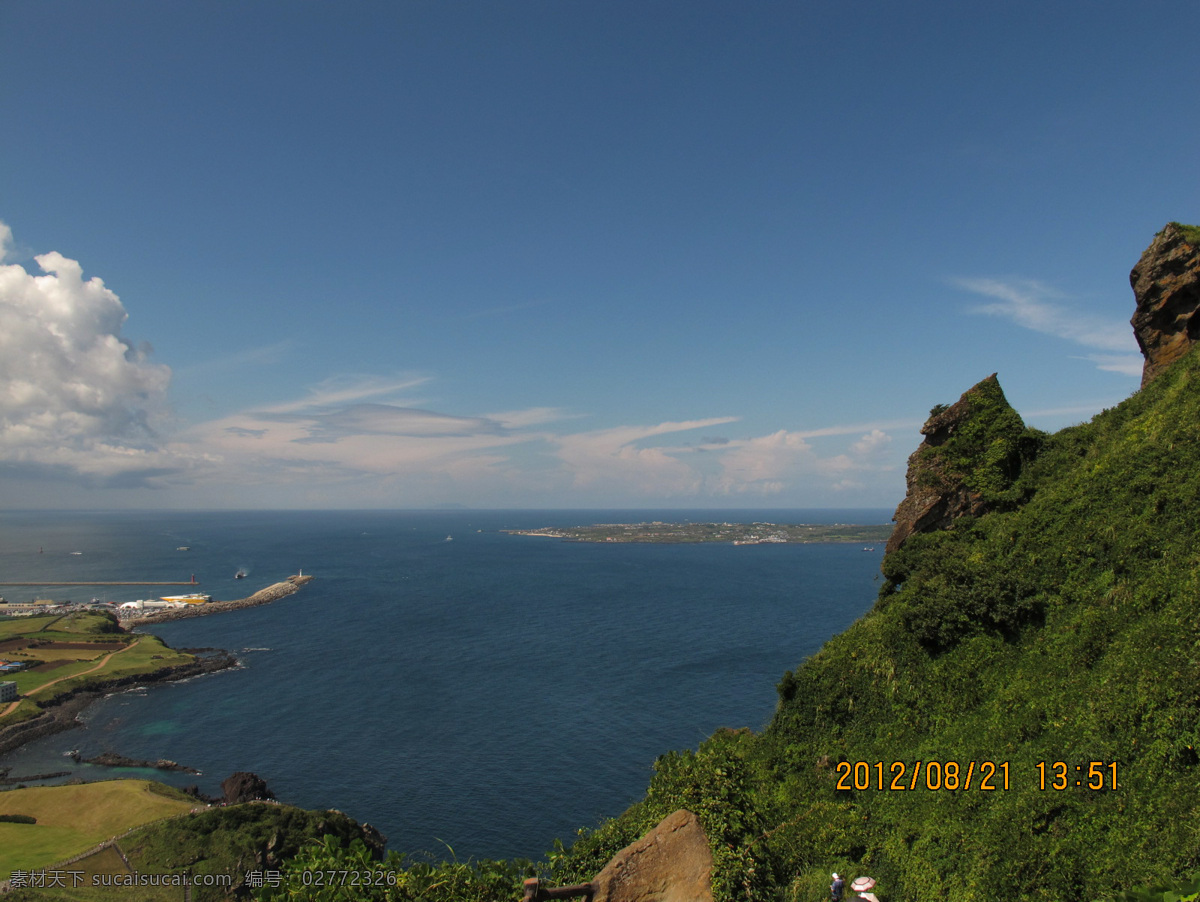 济州岛一角 济州岛风光 城山日出峰 岛景一角 国外旅游 旅游摄影