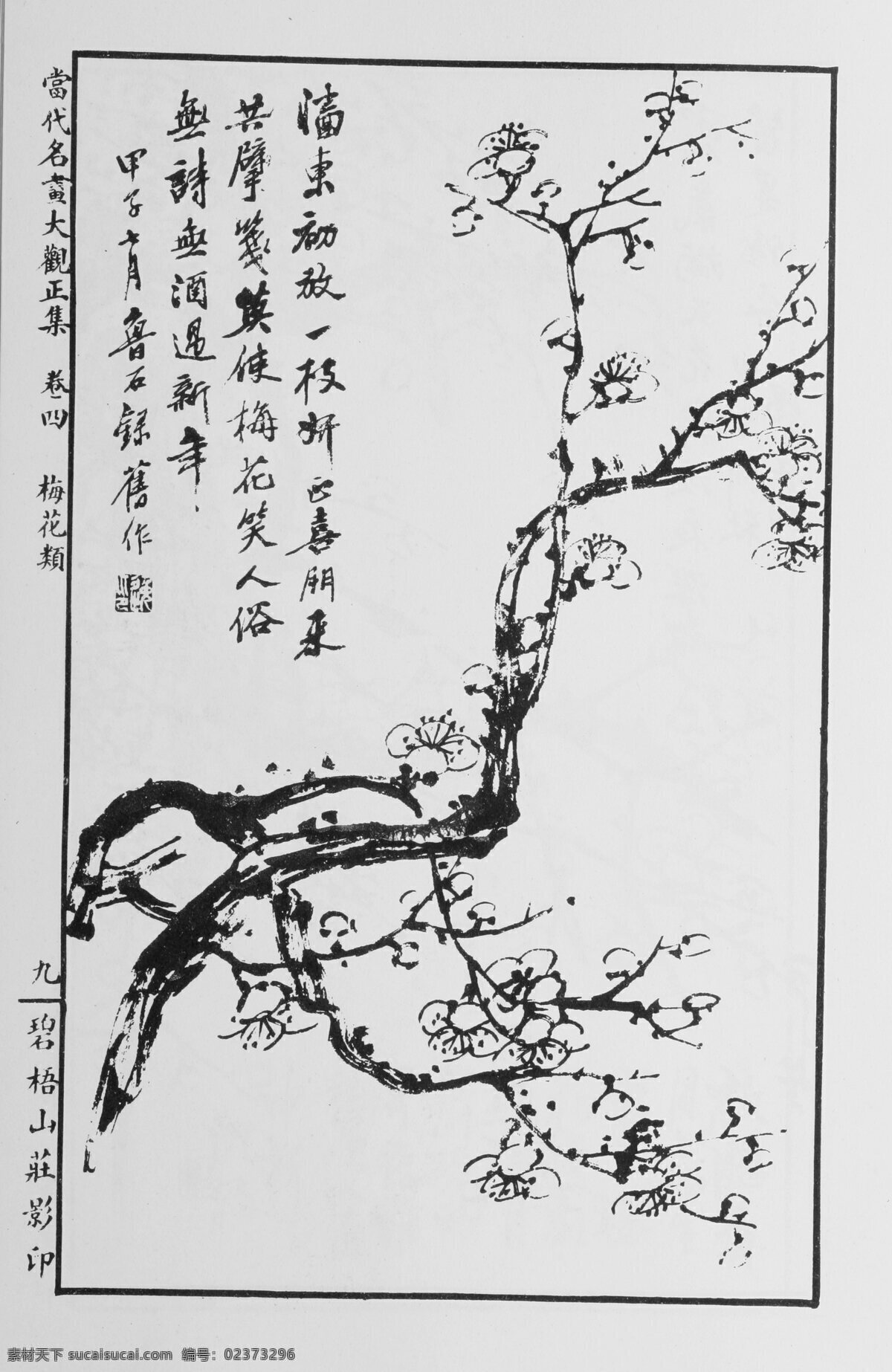 梅花 中国画 当代 名画 大观 正 集 设计素材 梅花专辑 中国画篇 书画美术 白色