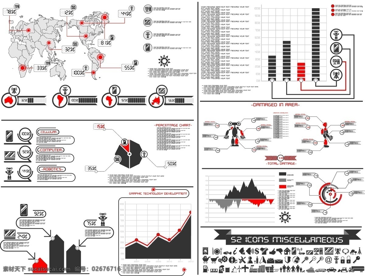 生态 节能 统计 图 通信 信息 生活的载体 载体金融图表 表达 矢量图 其他矢量图