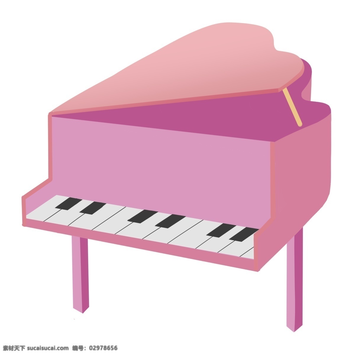 创意卡通钢琴 卡通 粉色 紫色 钢琴