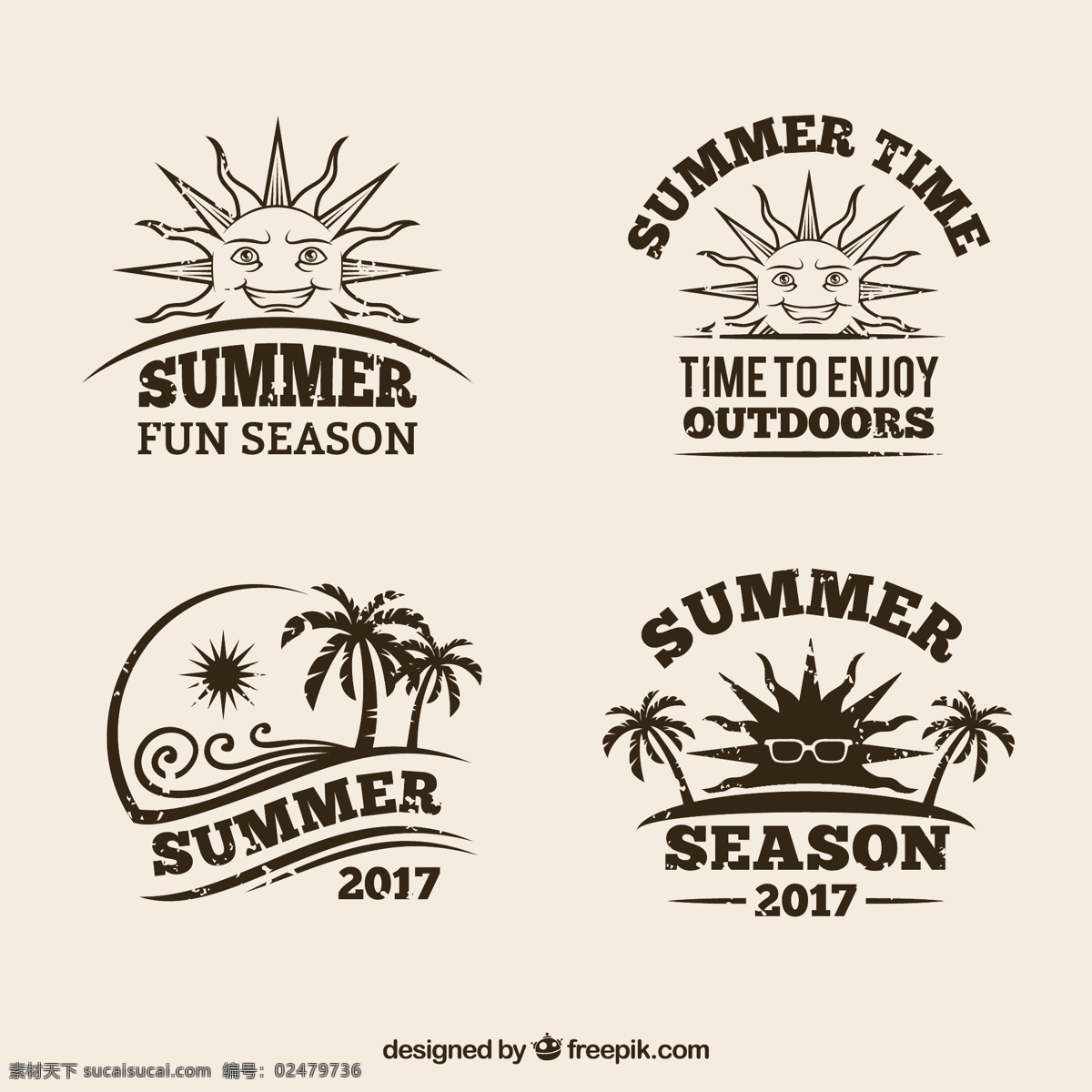 复古夏日徽章 旧货 夏季 海洋 海滩 太阳 复古 徽章 假日 标签 贴纸 复古标签 度假 夏季海滩 阳光 季节 包装 复古复古 季节性