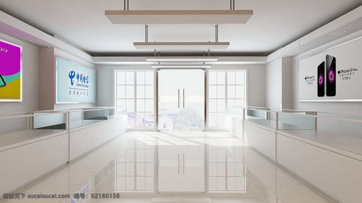 电信 营业厅 装修 效果图 手机 柜台 3d设计 3d作品