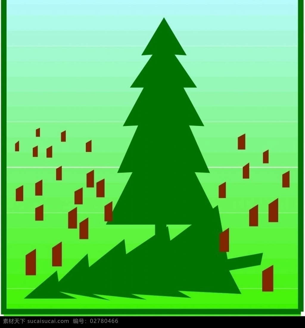 绿色环保 破坏森林 标识 标志 示意图 示意牌 指示牌 卡通 矢量 标识标志图标 公共标识标志 矢量示意牌 矢量图库
