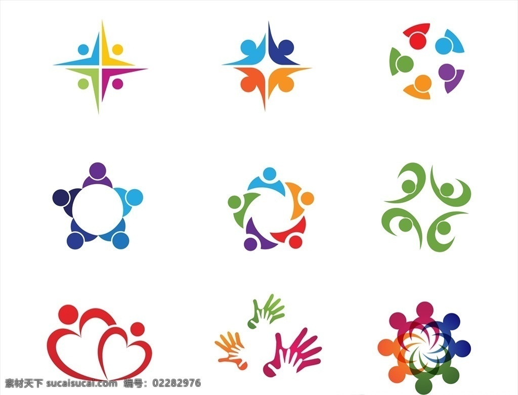 抽象人物图标 图标 人物 标志 动作 标签 个性图标 团体 合作 人群 社区 logo 标志图标 其他图标
