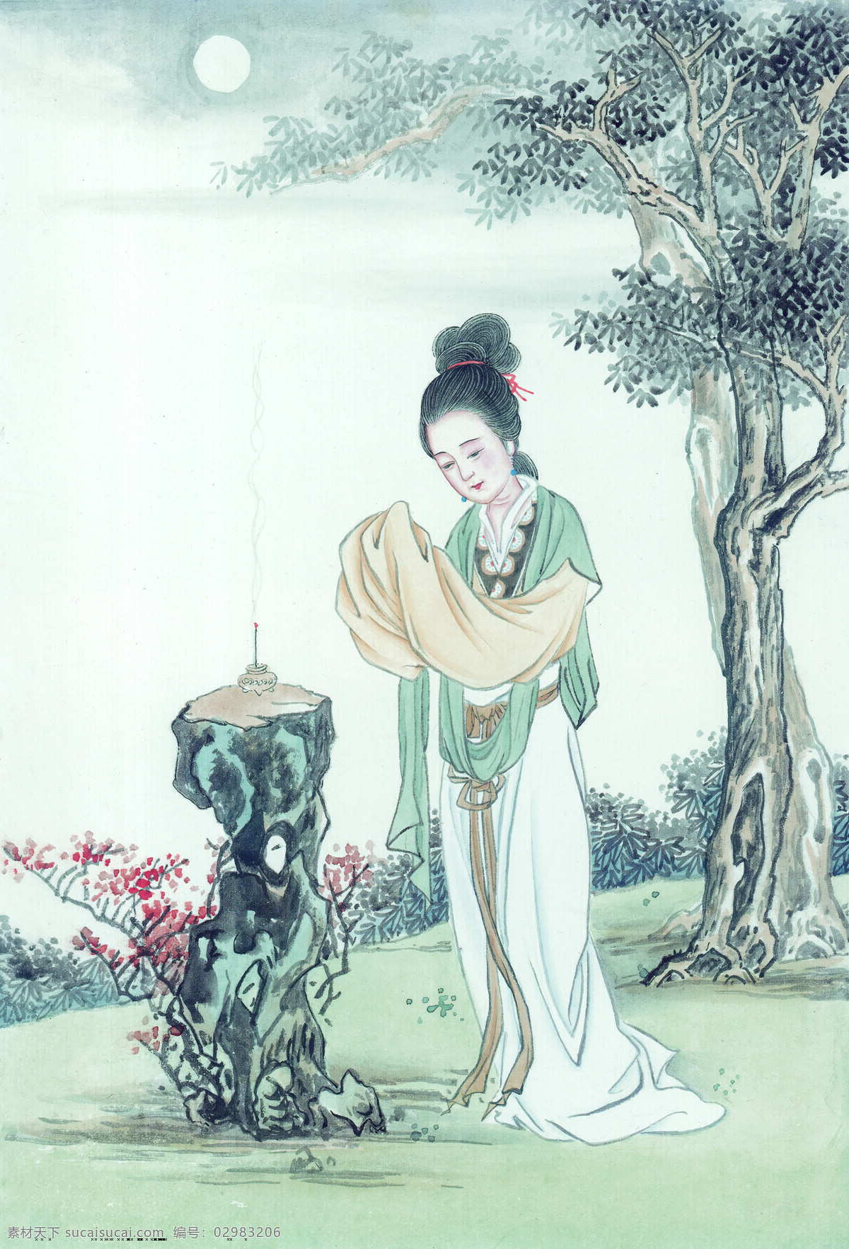中华 艺术 绘画 古画 仙女 神仙 嫦娥 貂蝉 西施 中国 古代 传统绘画艺术 美术绘画 名画欣赏 水彩画 水墨画 文化艺术